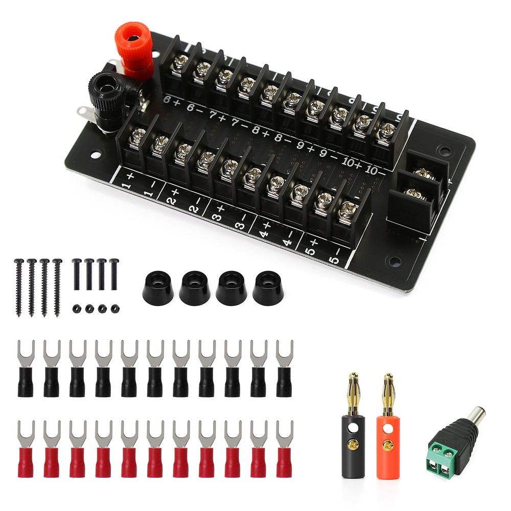 1 Unit Distribution Module 20A Power Distributor 3 Inputs 2X10 Outputs AC DC