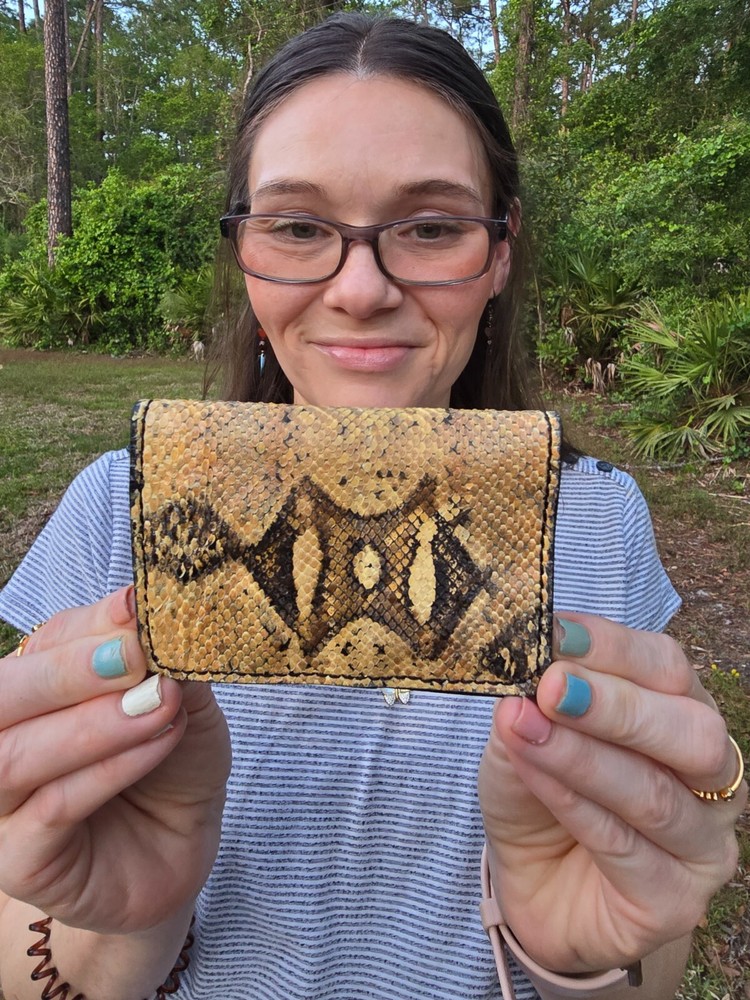 PYTHON Credit Card case SNAKE Skin Handmade MILLENNIAL Credit Card case NEW