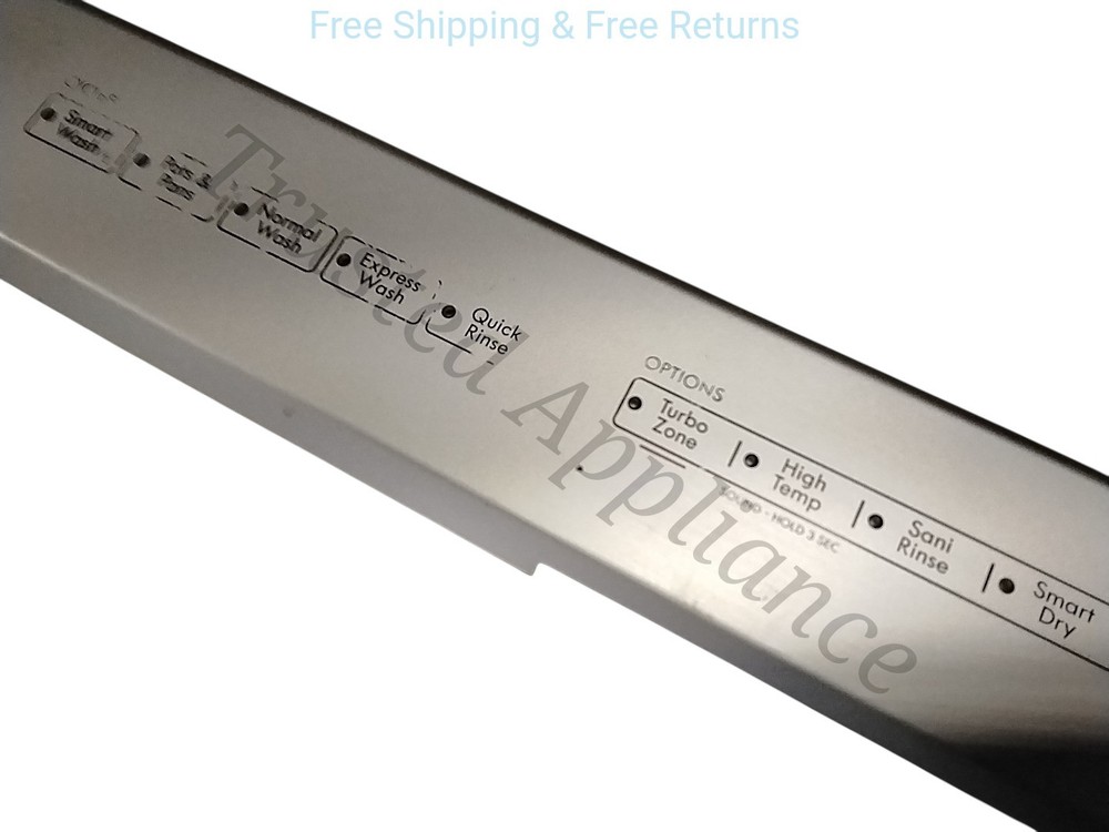 OEM Dishwasher Control Panel W10732050 SILVER