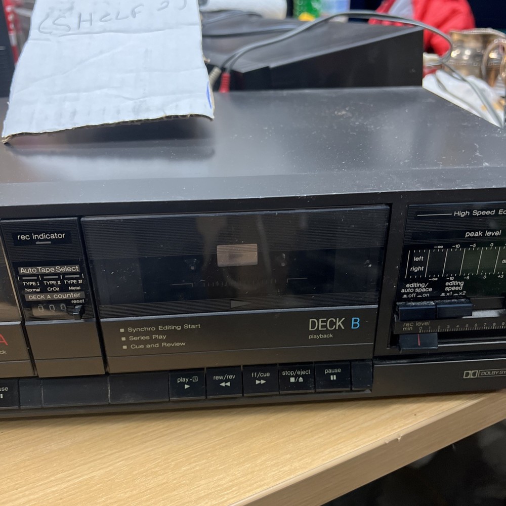 Technics RS-T16 Stereo Double Cassette Deck w/ Power Cable Tested Working