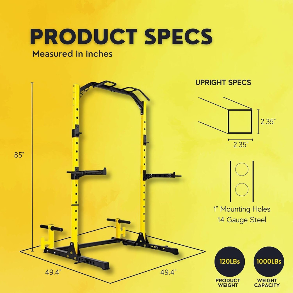 Multi-Functional Adjustable Pro Series Squat Rack for Home Gym Power Rack with M