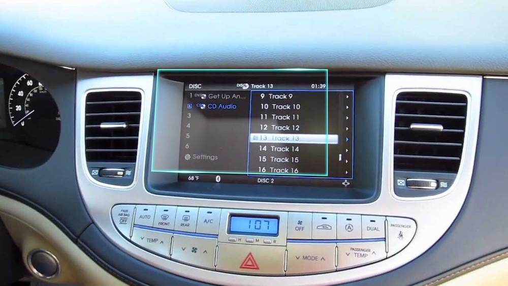Crystal Clear Screen Protector for 2012 Hyundai Genesis Vehicle Navigation