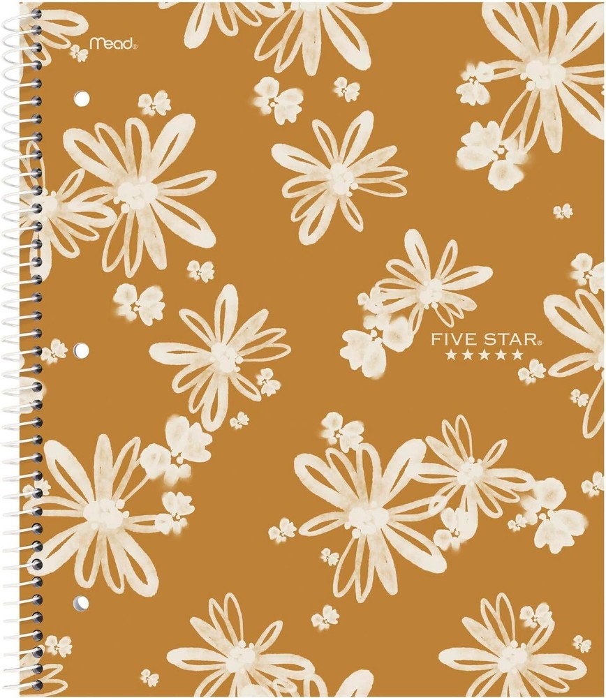 Five Star Spiral Notebooks + Study App, 2 Pack, 1 Subject, College Assorted