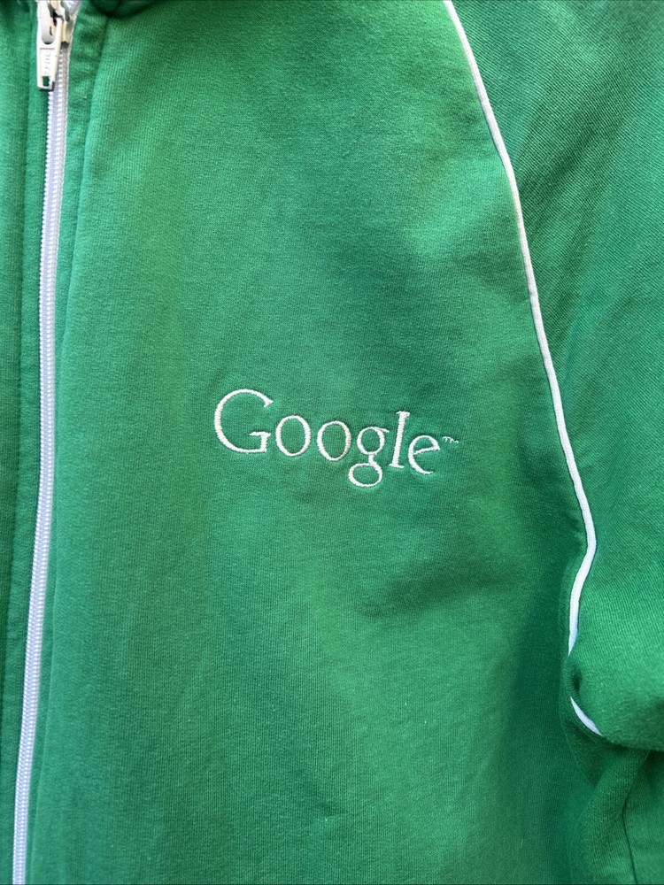 American Apparel Google Large Green zip Up Jacket