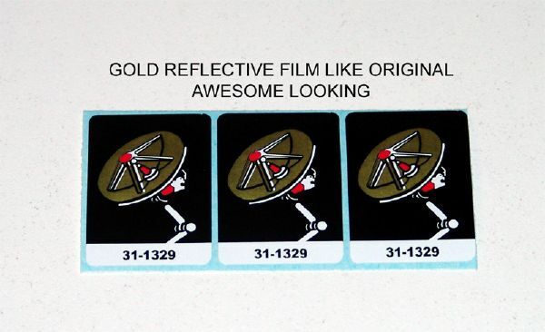 Williams Space Shuttle Pinball Machine Drop Target Decal Set