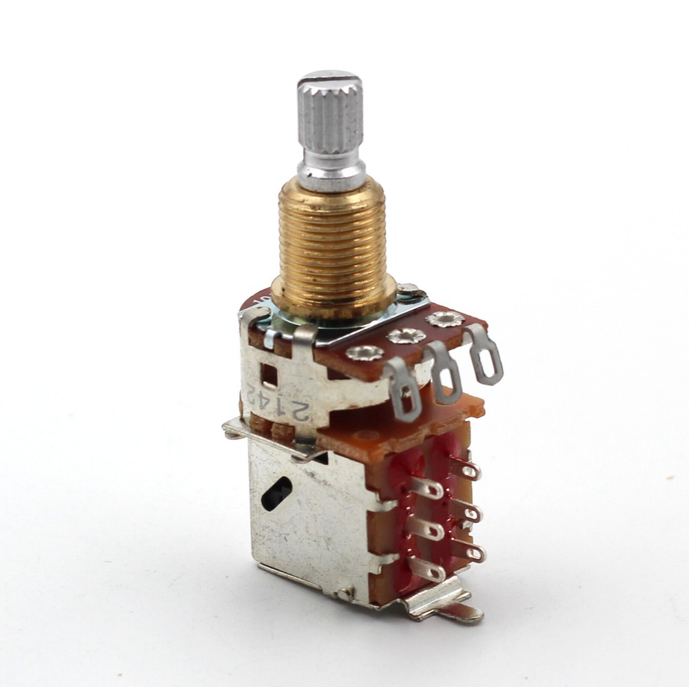 Bourns 250K Push/Pull Short Split Audio Taper Pot / Potentiometer DPDT - 1X