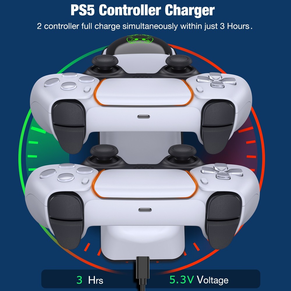 PlayStation 5 DualSense Wireless Charging Station PS5 Controller Charging Dock