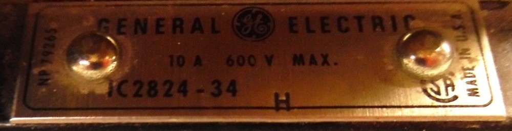 GENERAL ELECTRIC, OVERLOAD RELAY, IC2824-34