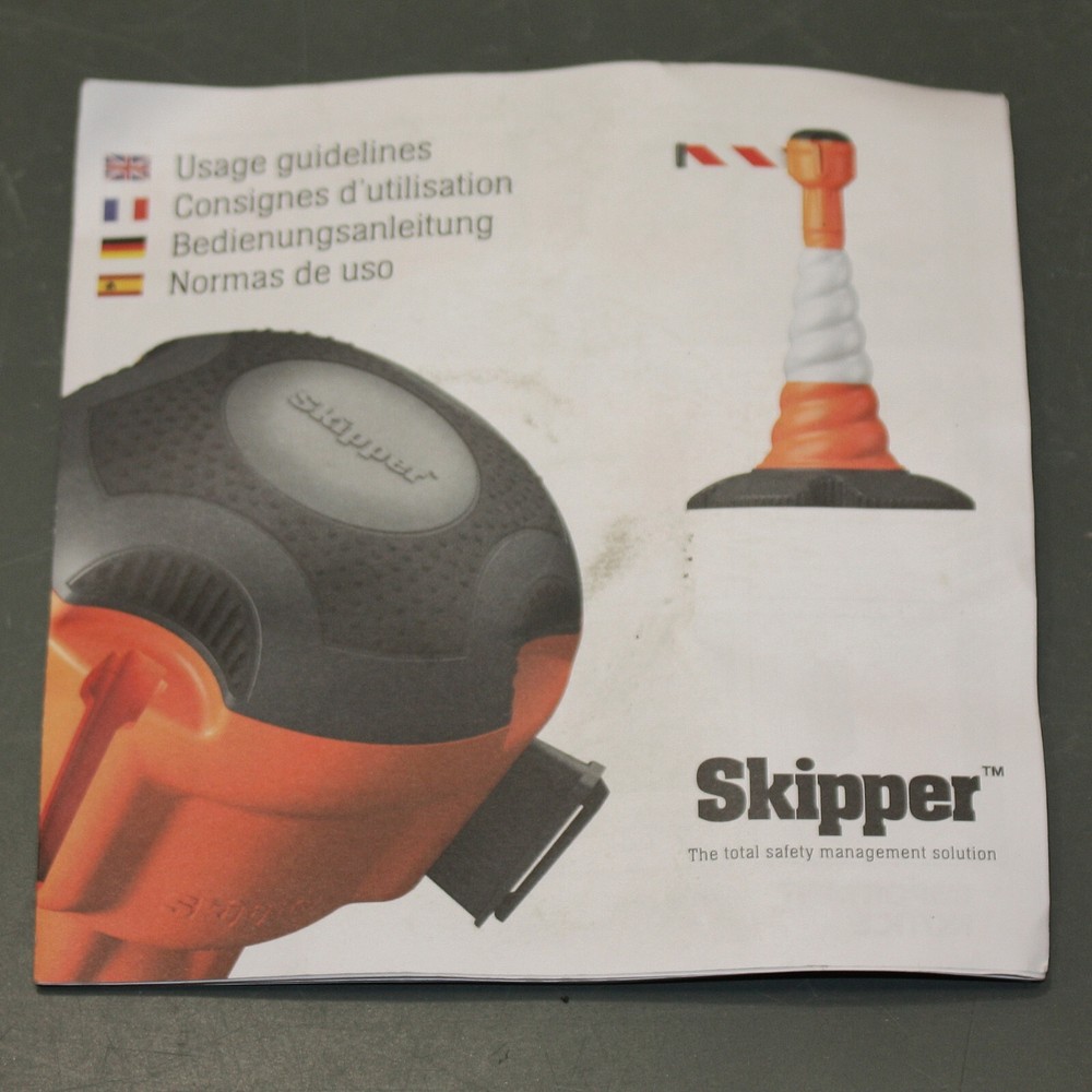 Skipper Retractable 30ft Belt Barrier SKIPPER01-OBY, for Traffic Cone Post Base