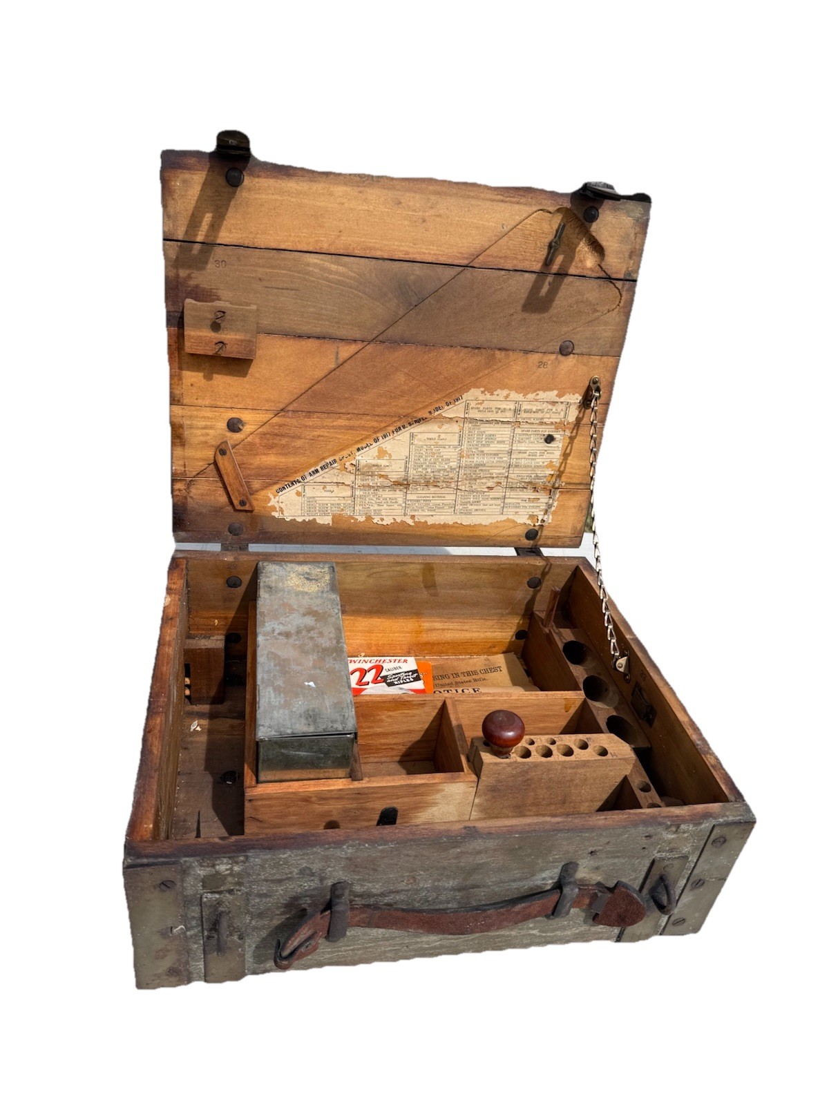 US Army Military Wooden - US M1917/P14 ARMORER REPAIR CHEST