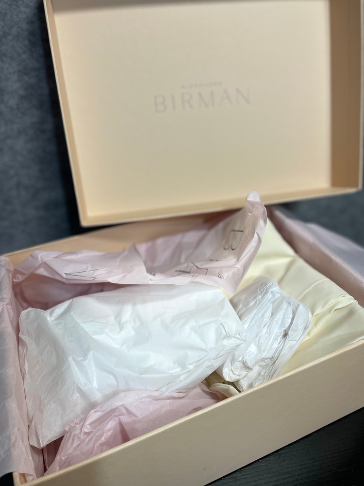 Alexandre Birman GIFT BOX Large Beige With Dust Bag & Tissue Packaging Set