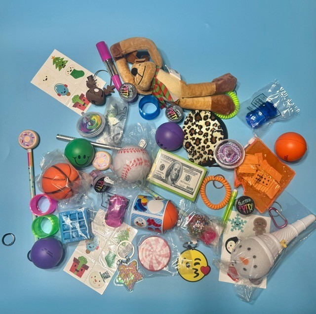 Carnival Prizes Lot Over 30+ Pieces Toys, Stickers, Plush and More-New