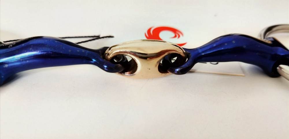 Loose Ring Snaffle Blue Sweet Iron Curved Bit Copper link *SAME DAY DISPATCH*