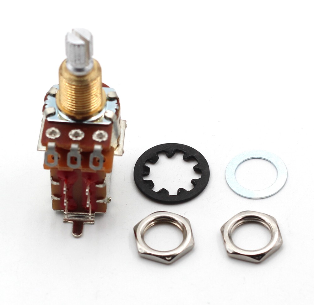 Bourns 250K Push/Pull Short Split Audio Taper Pot / Potentiometer DPDT - 1X