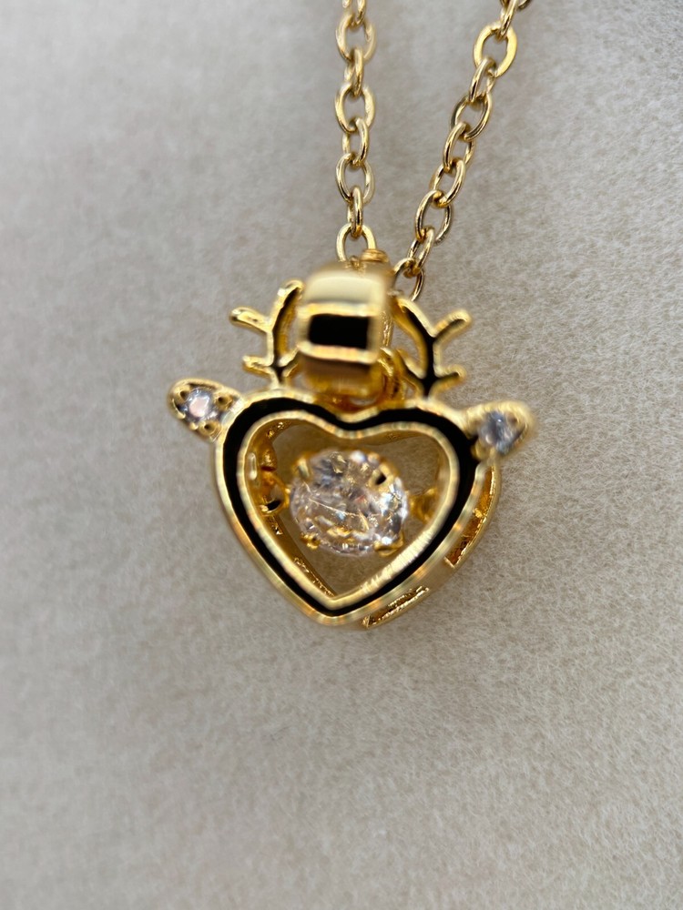 Fifth Ave Gold Rhinestone Pendant Necklace