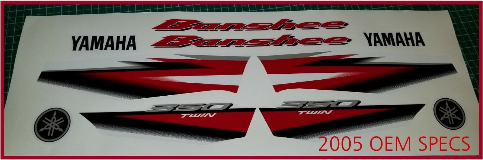 2005 yamaha banshee full graphics kit decals stickers OEM SPECS
