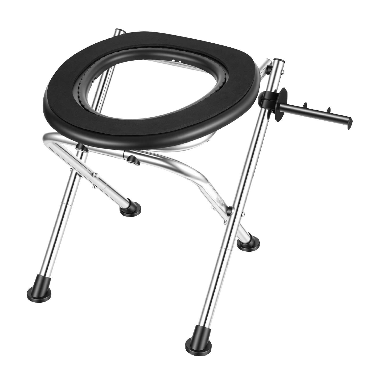 VEVOR Portable Toilet Folding Toilet Portable Chair 350 lbs Camping Travel Seat