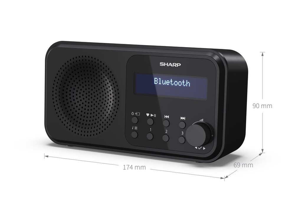 Sharp DR-P420 Portable Digital DAB DAB+ FM Auto Scan DRP420BK