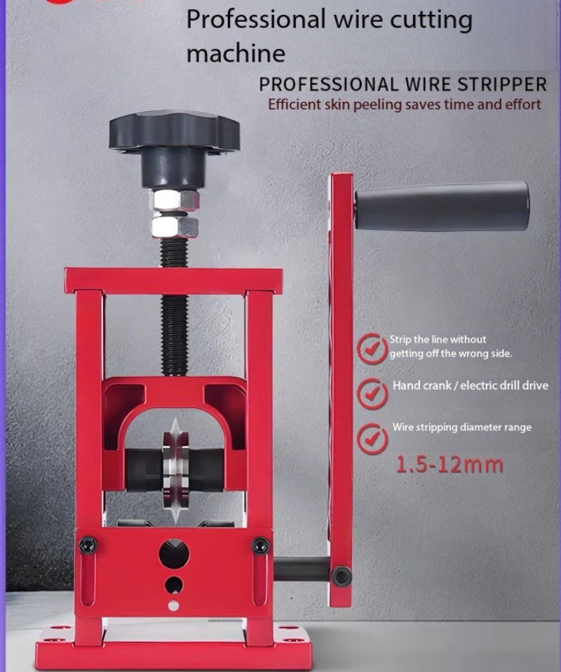 Compact Hand-Crank Wire Stripper: The Ultimate Tool for Stripping Old Cables