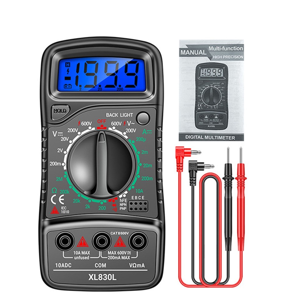 1Pc LCD Digital Multimeter Voltmeter Ammeter Ohmmeter Volt AC DC Diode Tester