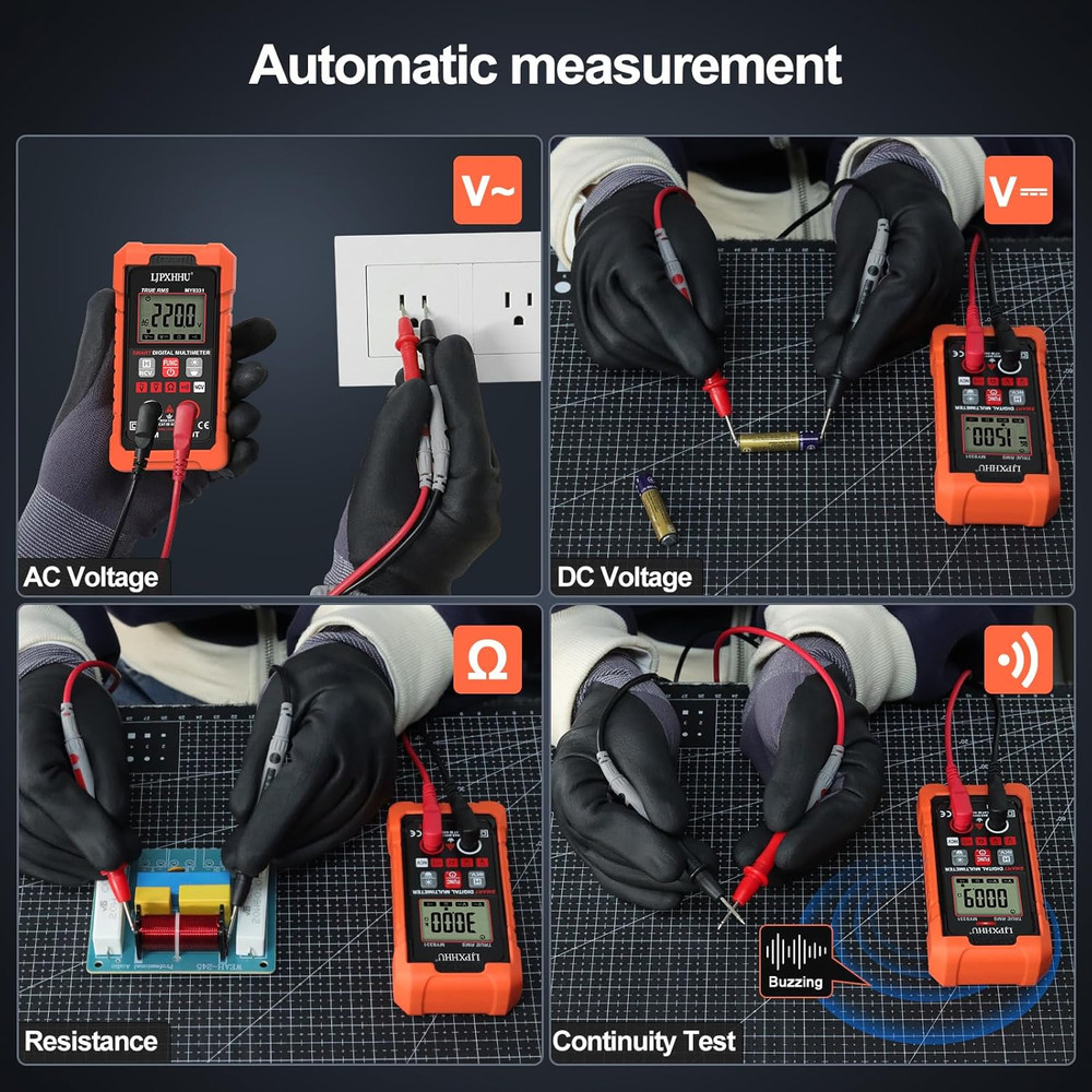 Digital Multimeter Volt Meter TRMS 4000 Counts Auto-Range NCV Voltage Multi Test