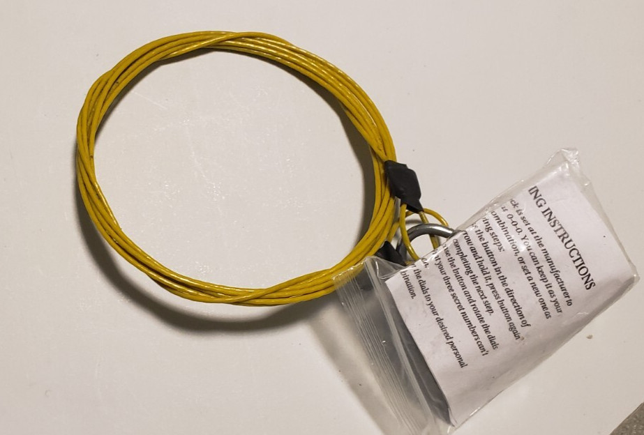 Luggage Zipper Combination Lock With Cable