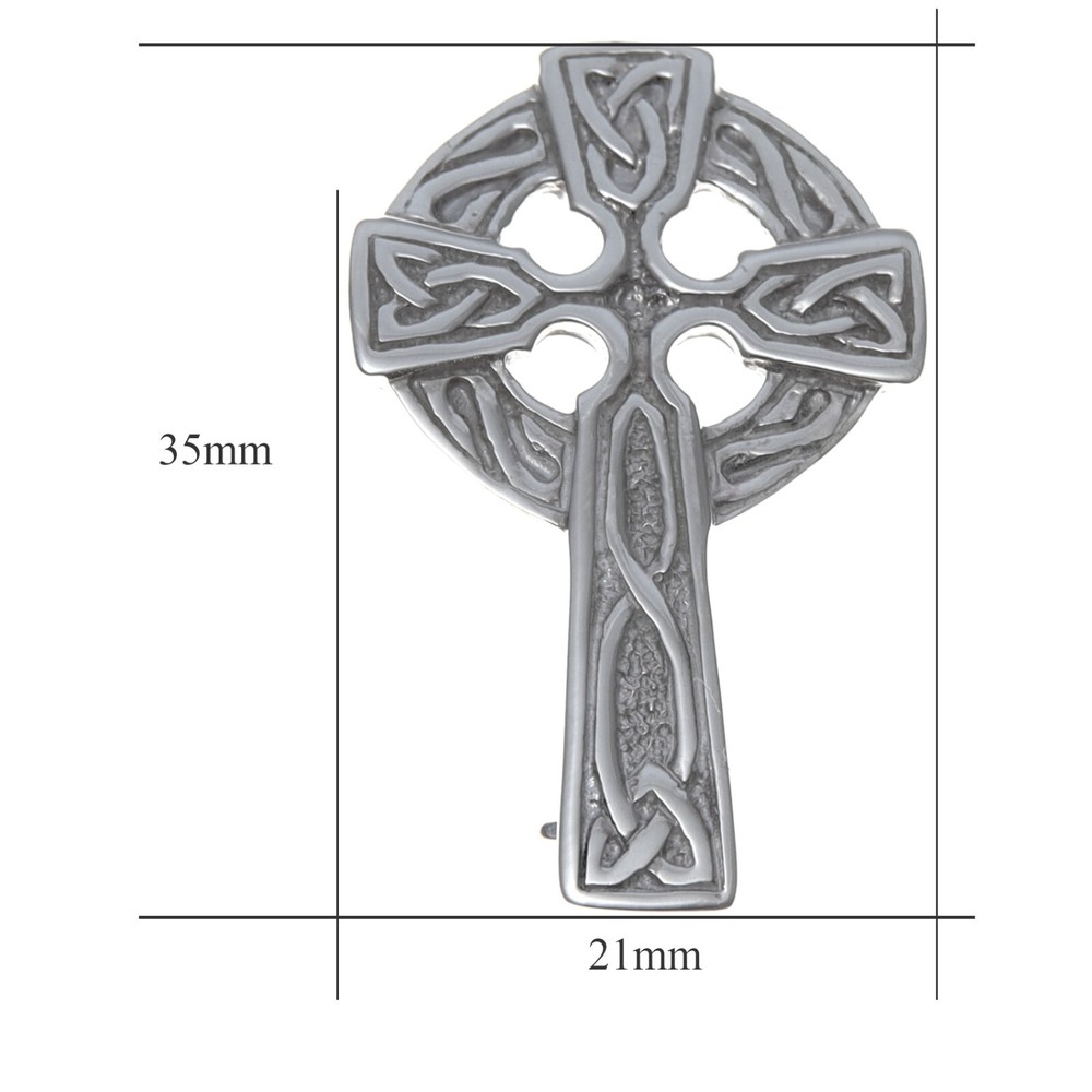 Sterling Silver Celtic Cross Brooch