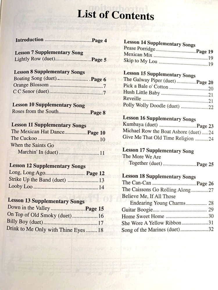 Beginning Guitar Supplement Song Book A w/CD CP72614