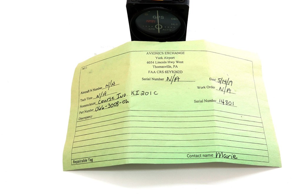 Mid-Continent MD40-65L Course Deviation Indicator PN 2010056 Removed for Upgrade