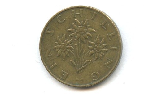1971  one 1 schilling coin Austria OSTERREICH