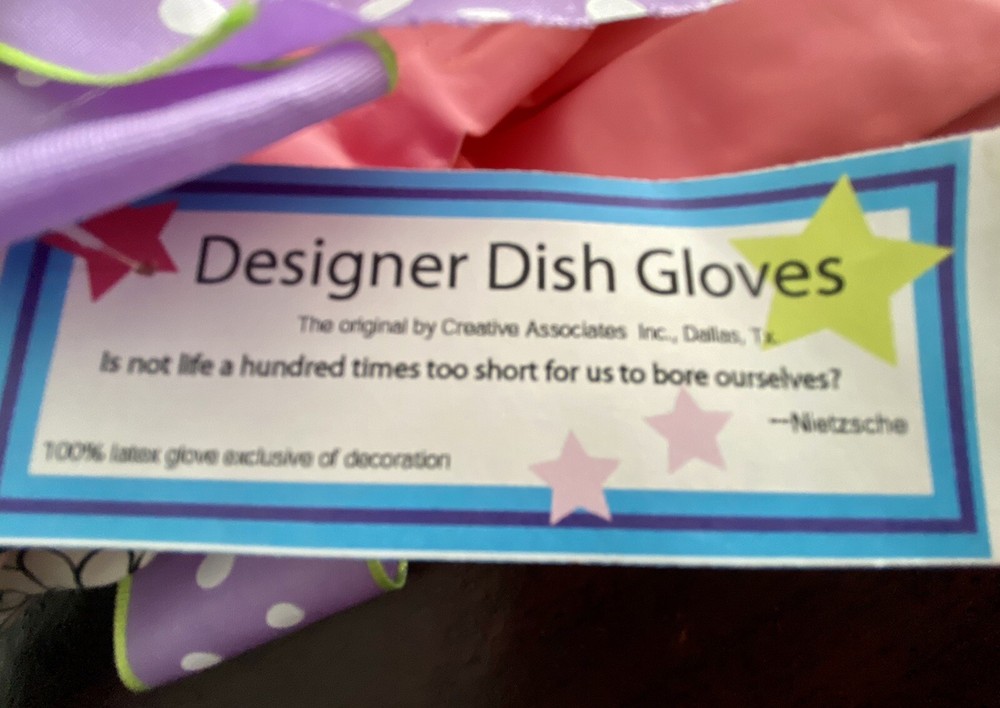 Designer Kitchen Work Dish Gloves