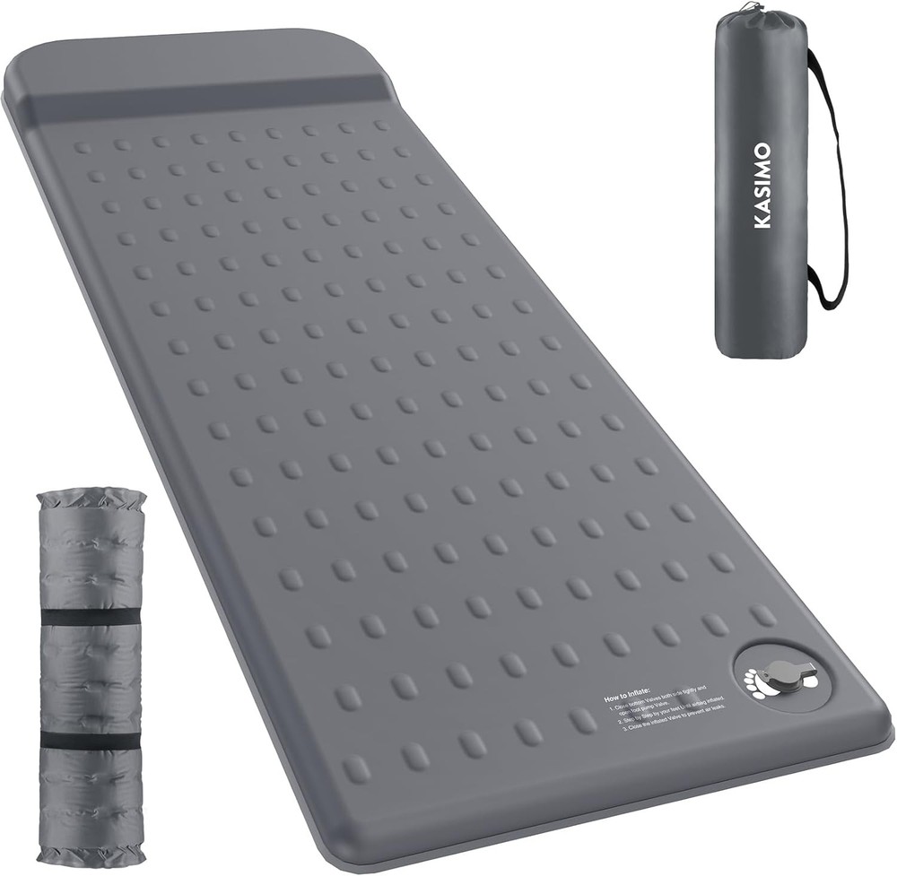 Memory Sleeping Pad Camping 3" Compact Ultra-Thick Foam Sleeping Mats W/ Pillow