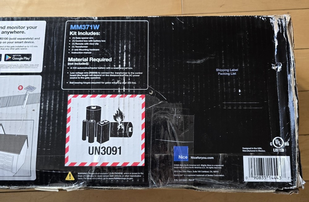 Mighty Mule MM371W Automatic Gate Opener Kit - Black