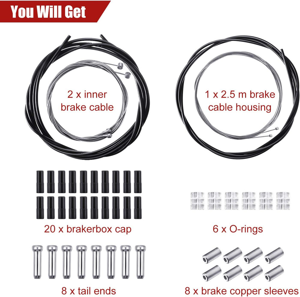 Universal Bicycle Transmission Line Bicycle Shift Derailleur Cable and Brake Cab