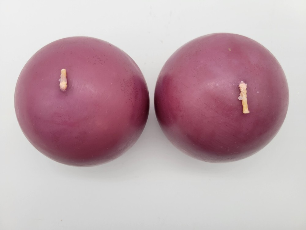 Partylite Raspberry Two Ball Candles 3"