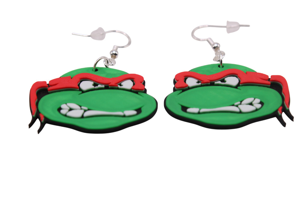 Ninja Turtles Earrings - 3D Printed Earrings