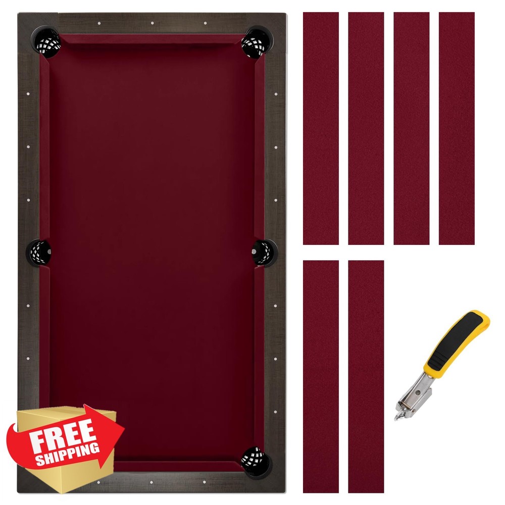 Pool Table Felt Cloth Billiard Replacement Kit Strips