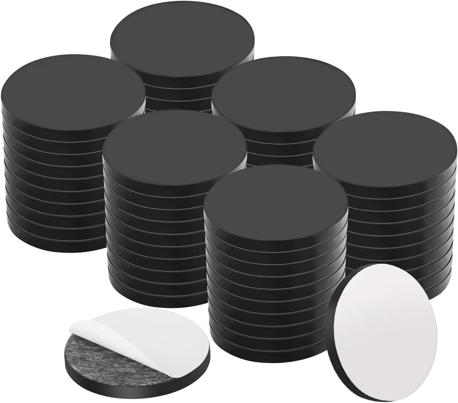 60 Pack 20x2mm Round Peel and Stick Magnets w/ Adhesive Backing for DIY Crafts