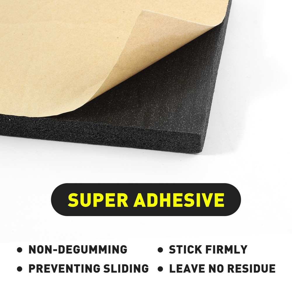 4PCS 12"x12" Black High Density Upholstery Foam Couch Mat Replacement Padding