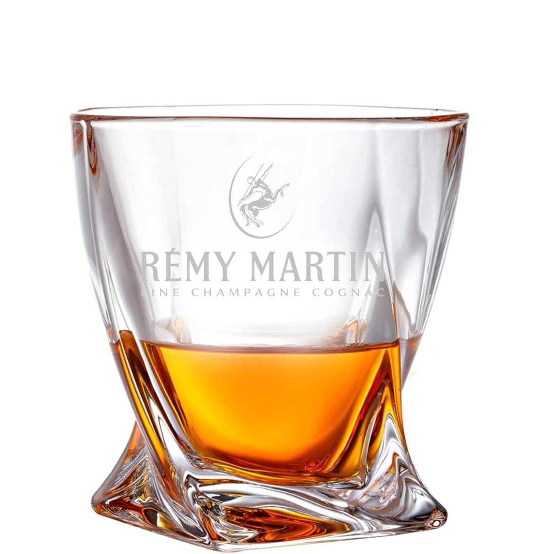 Custom Engraved Remy Martin Cognac Glass – 10 oz Twisted Rocks Glass