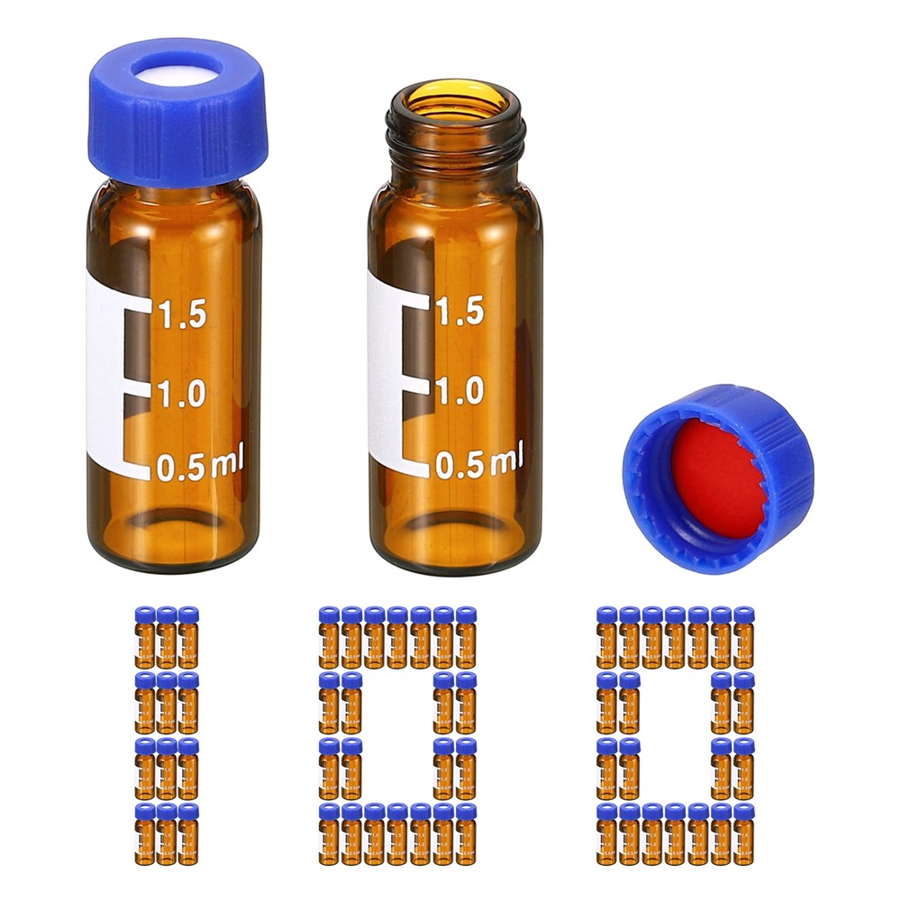 2ml self-sampler vial, 100pcs red patch PTFE & white silicone sets