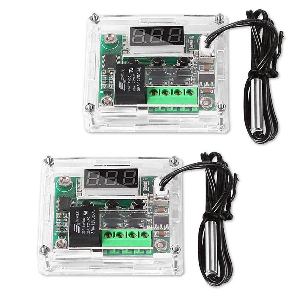 2PCS Temperature Controller Module with Case, XH W1209 LED Display Digital Th...