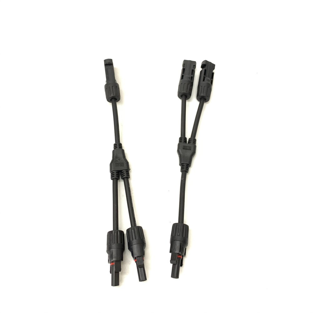 Solar Plug Adapter Solar Cable +/- Distributor Socket for Solar Panel with Cable