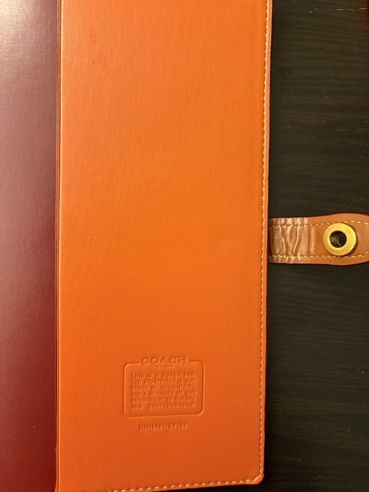 COACH X PEANUTS Collaboration Canvas Leather Notebook Cover wINSERT Snoopy Brown