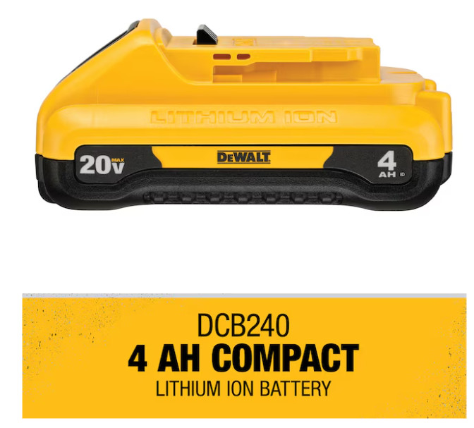 DEWALT 20 -Volt 2 -Pack Lithium-ion ( 4 Ah 4 Ah Battery )