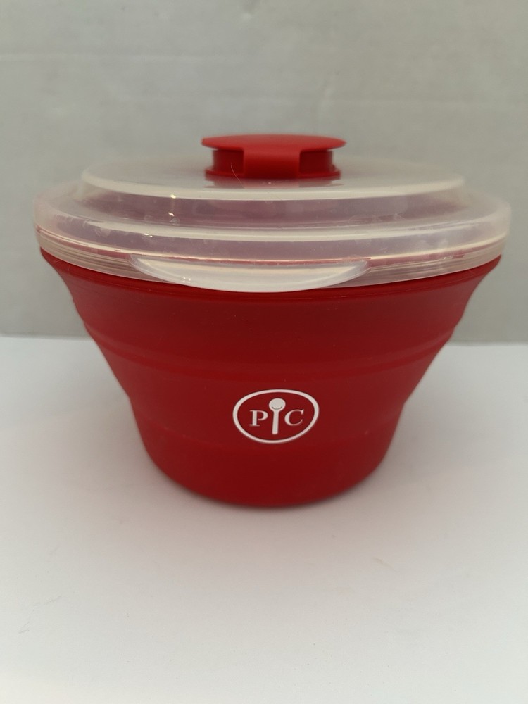 Silicone Collapsible Compact 5 Cups Pampered Chef 1457 Microwave Popcorn Maker