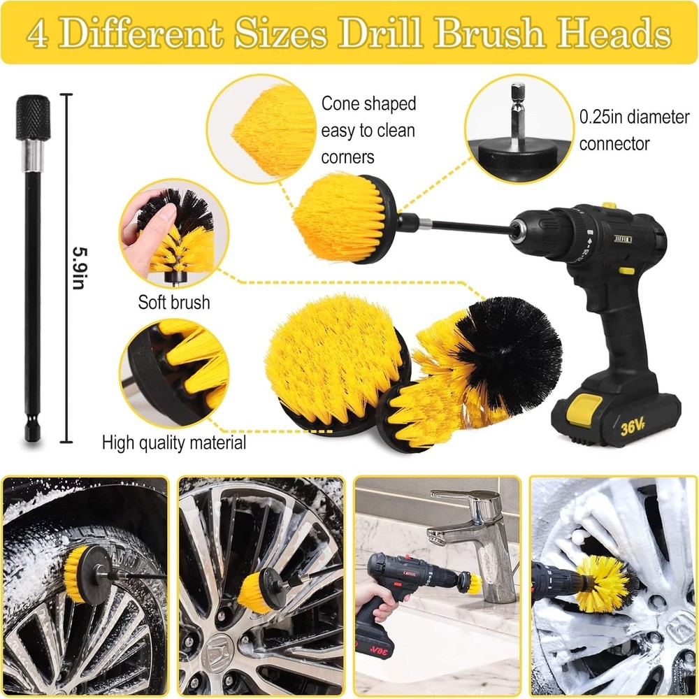 Professional Car Detailing Brush Set