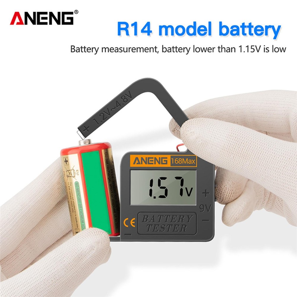 Digital Battery Tester Detector Diagnostic Volt Checker for AAA AA C Battery E