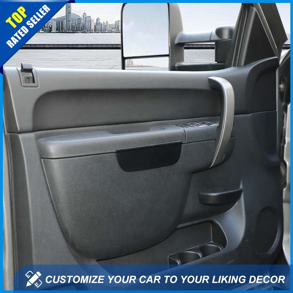 4Pcs Door Handle Storage Box Tray For Chevy Silverado SIERRA 2007-13 Accessories