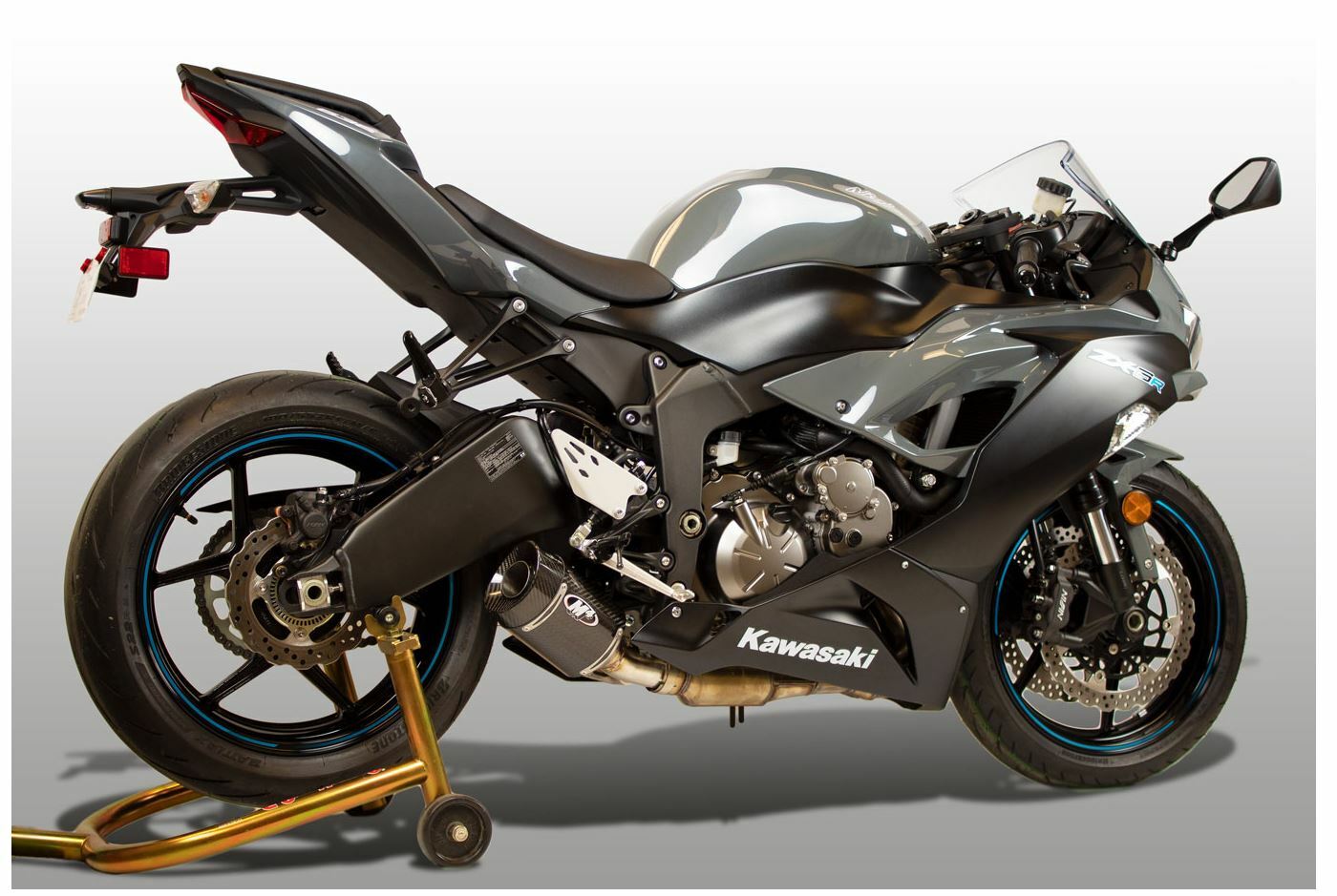 M4 Exhaust Street Slayer Carbon Slip-On 2009-23 Kawasaki ZX6R ZX636 ZX-6R KA6914